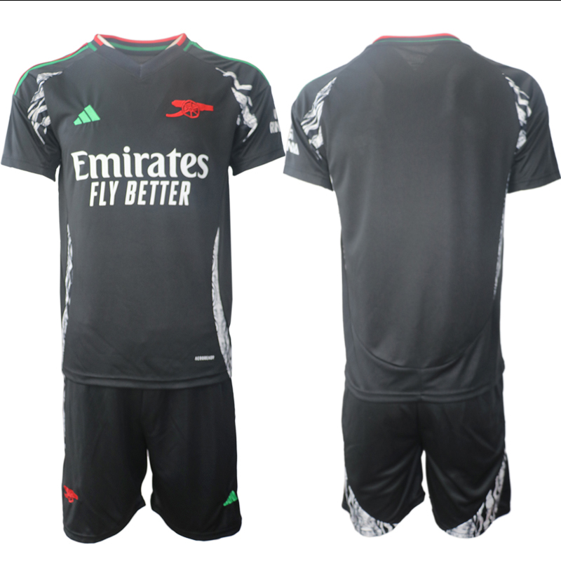 Men 2024-2025 Club Arsenal away Black blank Soccer Jersey->arsenal jersey->Soccer Club Jersey